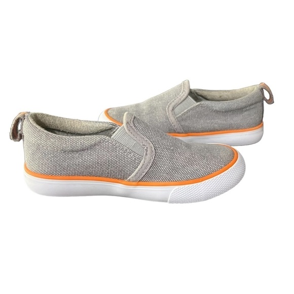 Cat & Jack Gray Orange Slip On Sneakers Size 8 Toddler - Picture 1 of 8